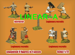 Linear-A 003-S 1:72 LEGIONARY RECRUITS TRAINING mini set with 4 figures.