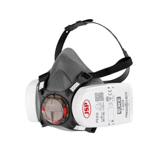 JSP Force 8 Half-Mask w/PressToCheck P3 Filters Airbrush Safety Respirator