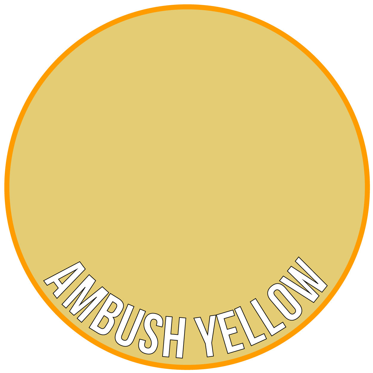 Two Thin Coats Ambush Yellow 15ml Acrylic Paint 10129