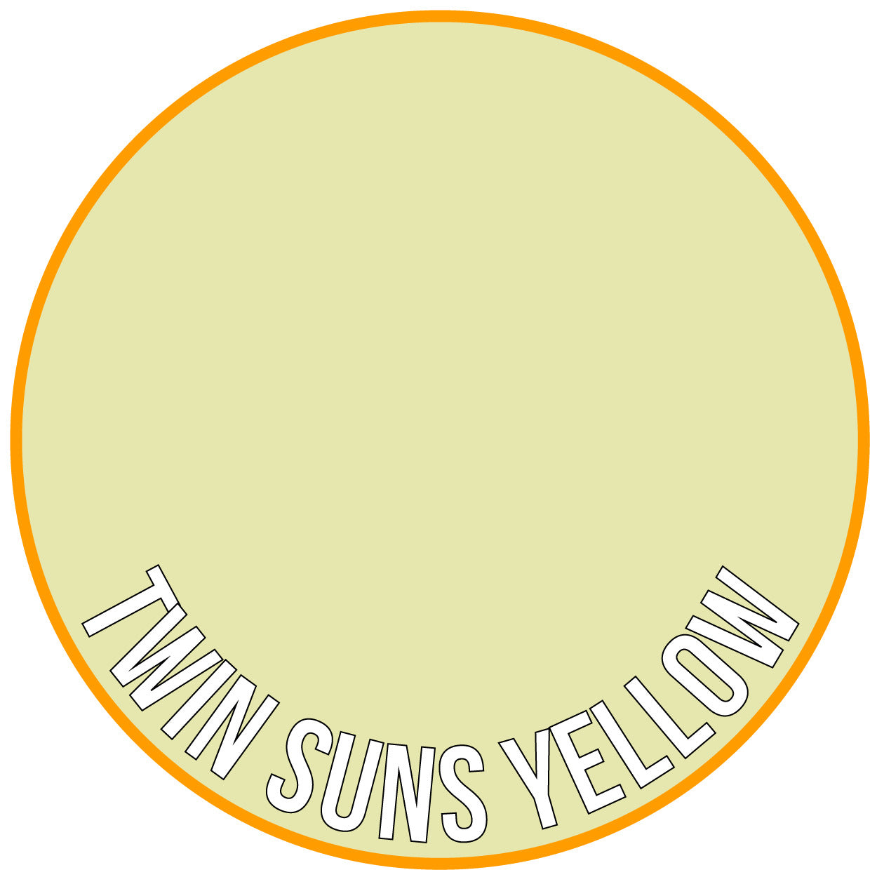 Two Thin Coats Twin Suns Yellow 15ml Acrylic Paint 10132