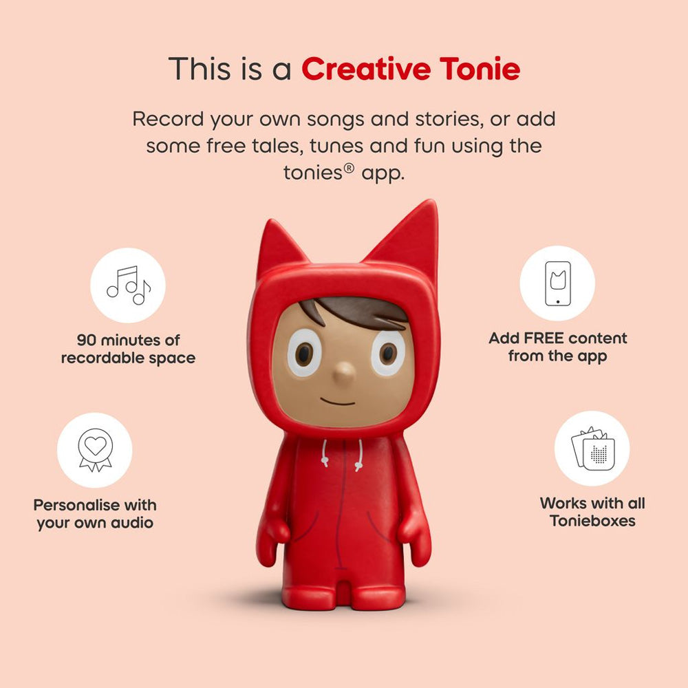 Tonies Toniebox 2 Starter Set with Creative Tonie - Sunset Red