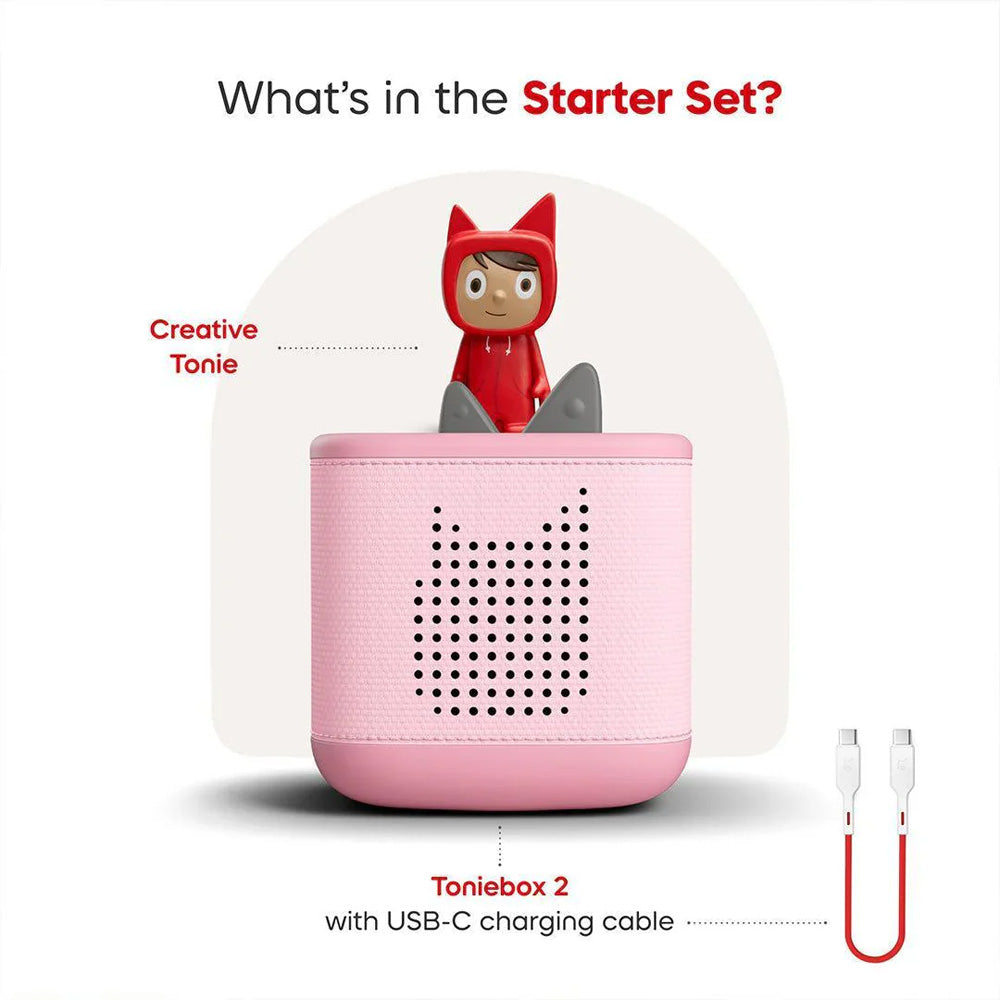 Tonies Toniebox 2 Starter Set with Creative Tonie - Cloud Pink