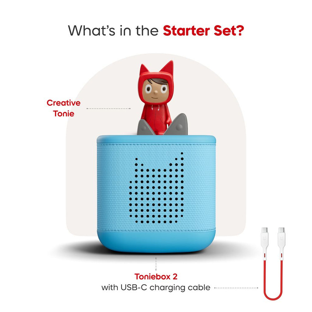 Tonies Toniebox 2 Starter Set with Creative Tonie - Sky Blue