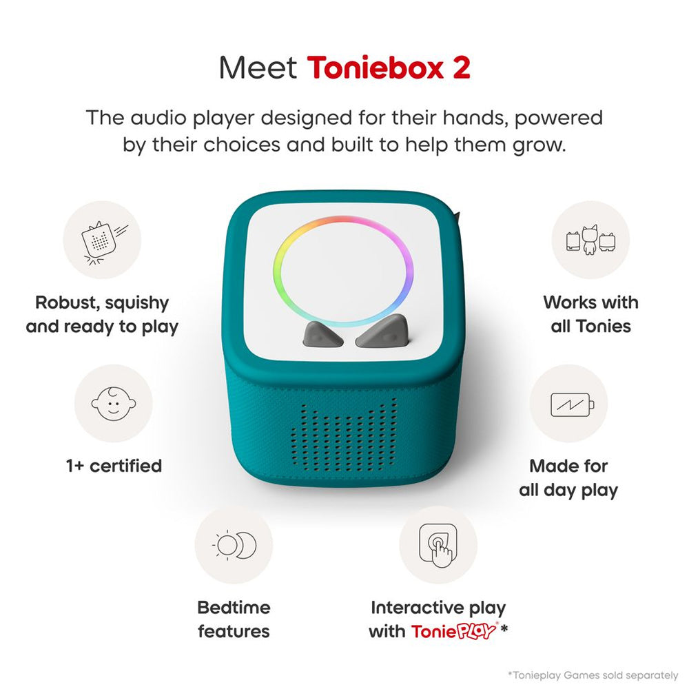 Tonies Toniebox 2 Starter Set with Creative Tonie - Tropical Teal