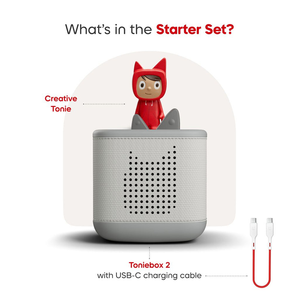 Tonies Toniebox 2 Starter Set with Creative Tonie - Moon Grey
