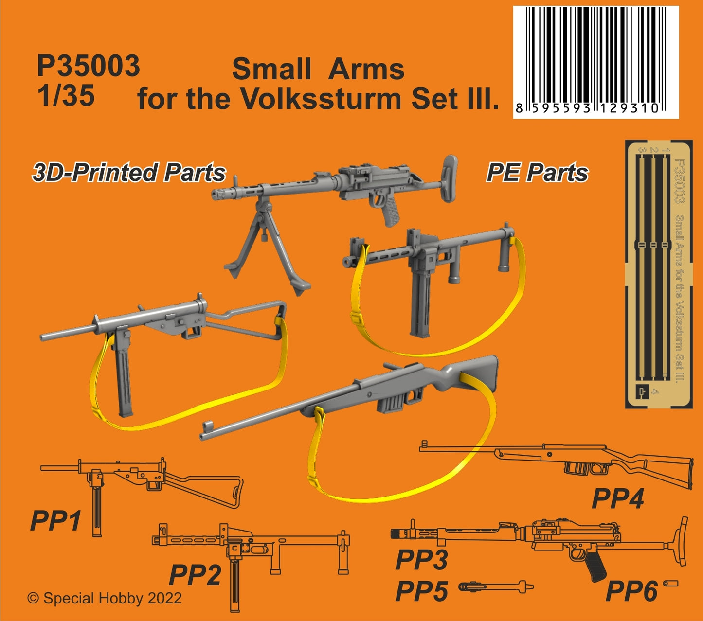 CMK/Czech Master Kits 129-P35003 1:35 Small Arms for the Volkssturm Set III