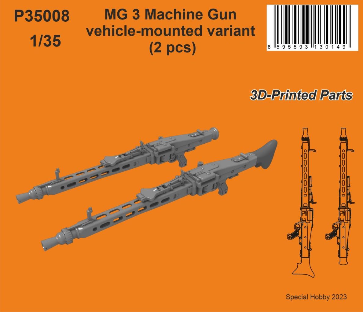 CMK/Czech Master Kits 129-P35008 1:35 MG 3 Machine Gun