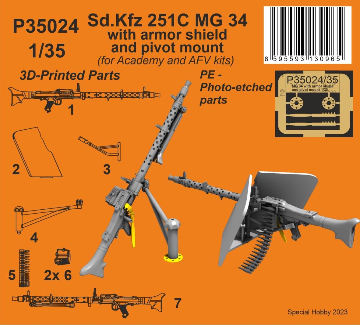 CMK/Czech Master Kits 129-P35024 1:35 Sd.Kfz.251C MG34