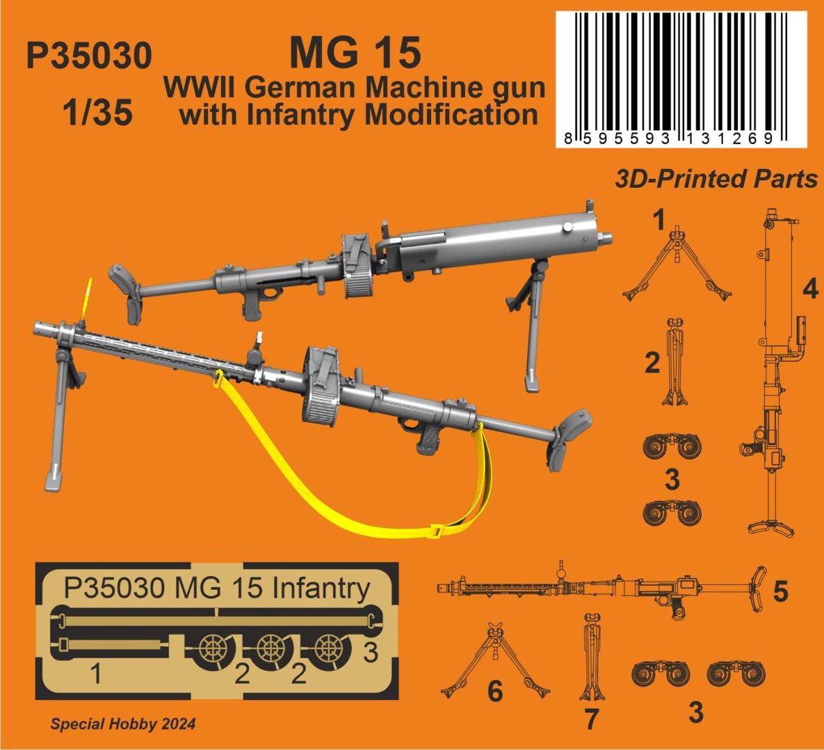 CMK 129-P35030 1:35 MG 15 Machine Gun with Infantry Modification