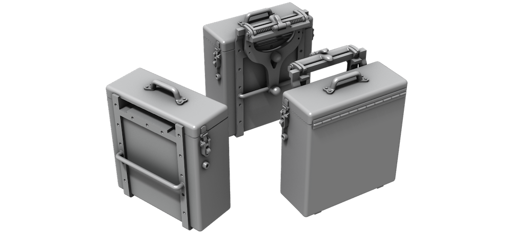 CMK/Czech Master Kits 129-P35036 1:35 Zundapp KS 750 Metal Transport Boxes