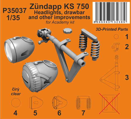 CMK/Czech Master Kits 129-P35037 1:35 Zundapp KS 750 Headlights