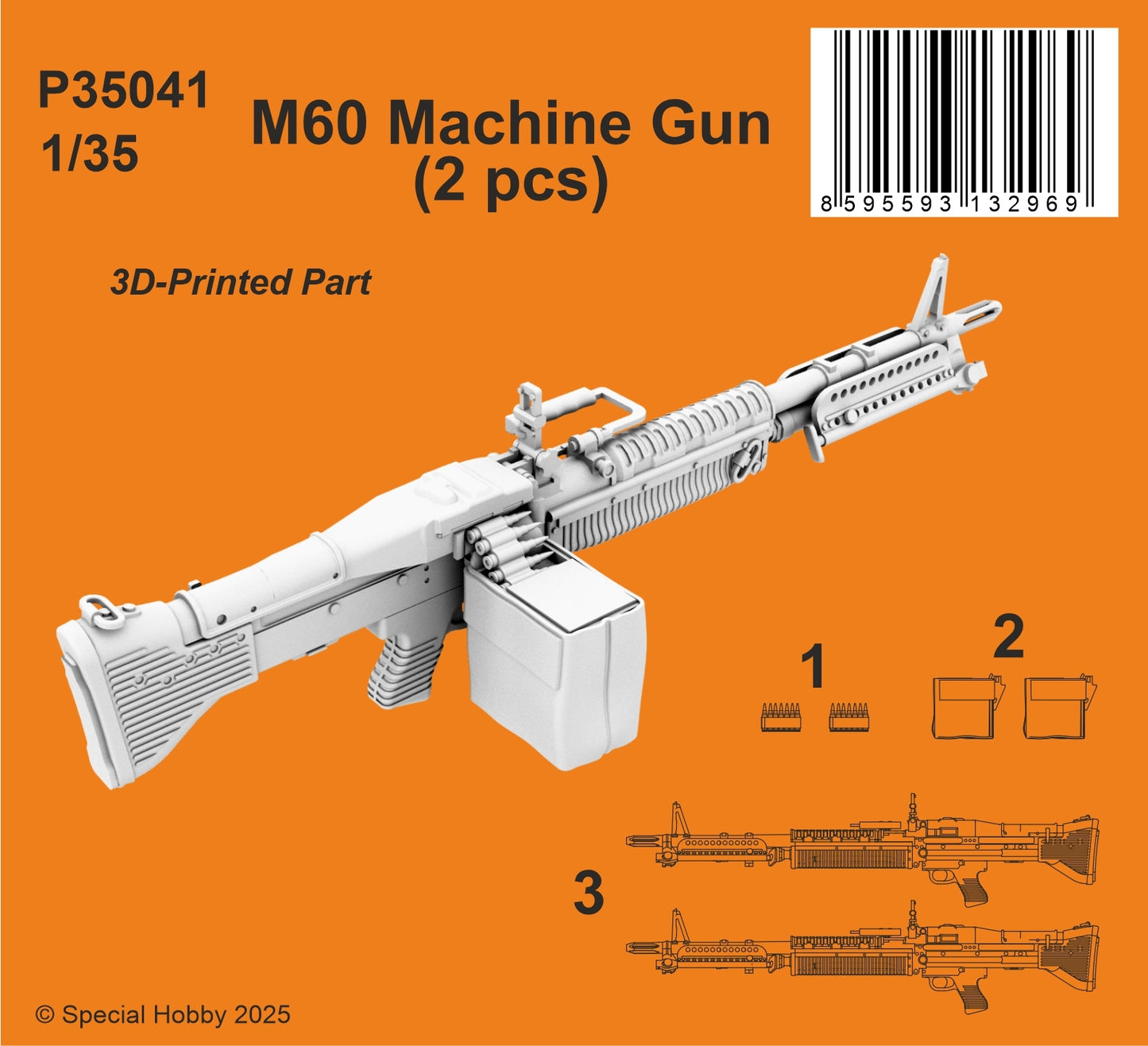 CMK/Czech Master Kits 129-P35041 1:35 M60 Machine Guns x 2