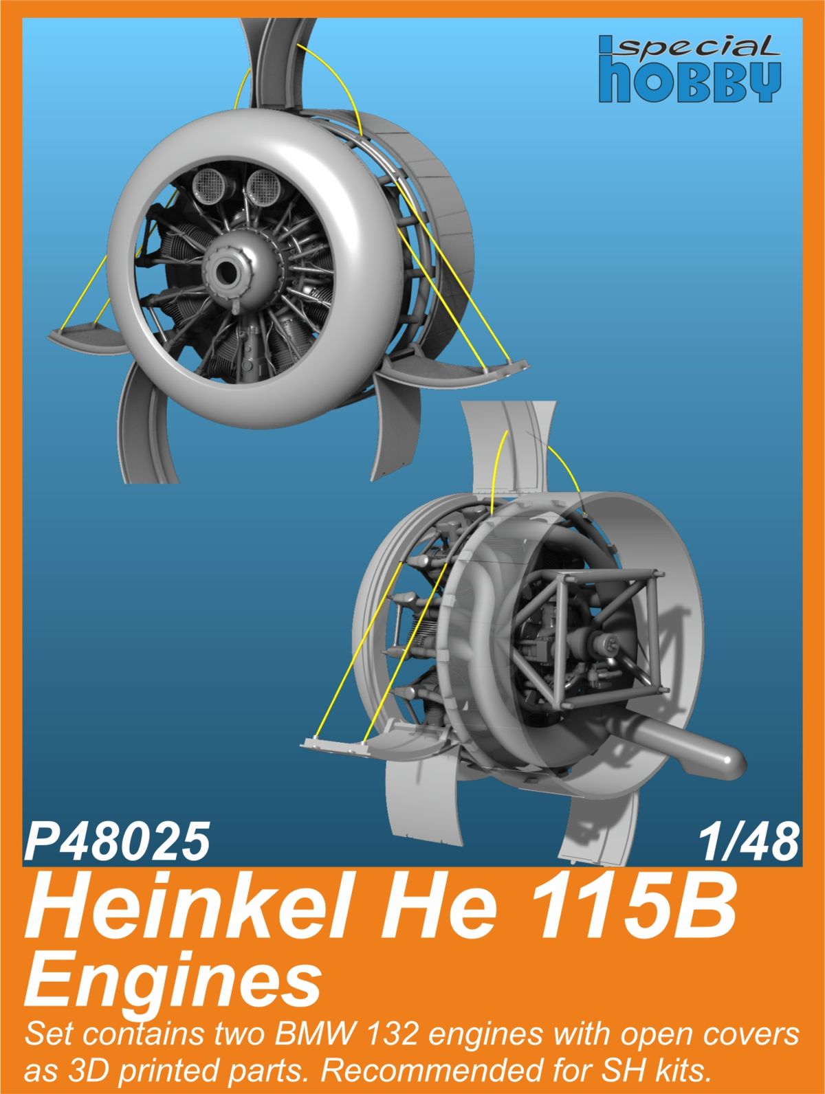 CMK/Czech Master Kits 129-P48025 1:48 Heinkel He-115A Engines