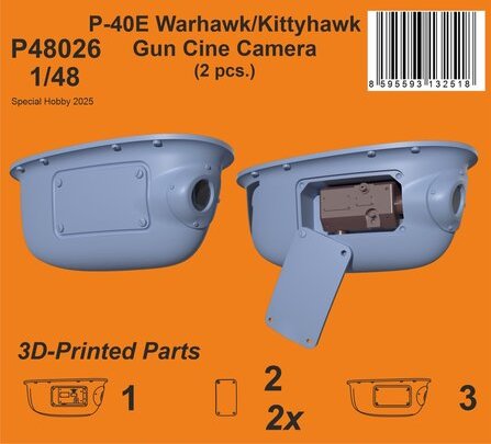 CMK 129-P48026 1:48 Curtiss P-40E Gun Cine Camera Set