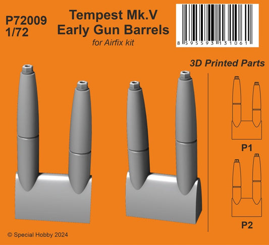 CMK/Czech Master Kits 129-P72009 1:72 Hawker Tempest Mk.V Early Gun Barrels