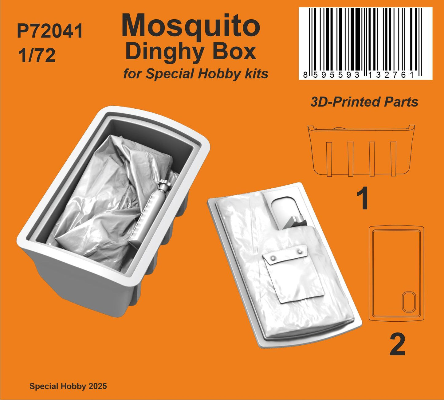 CMK 129-P72041 1:72 Mosquito NF Mk.30 Dinghy Box