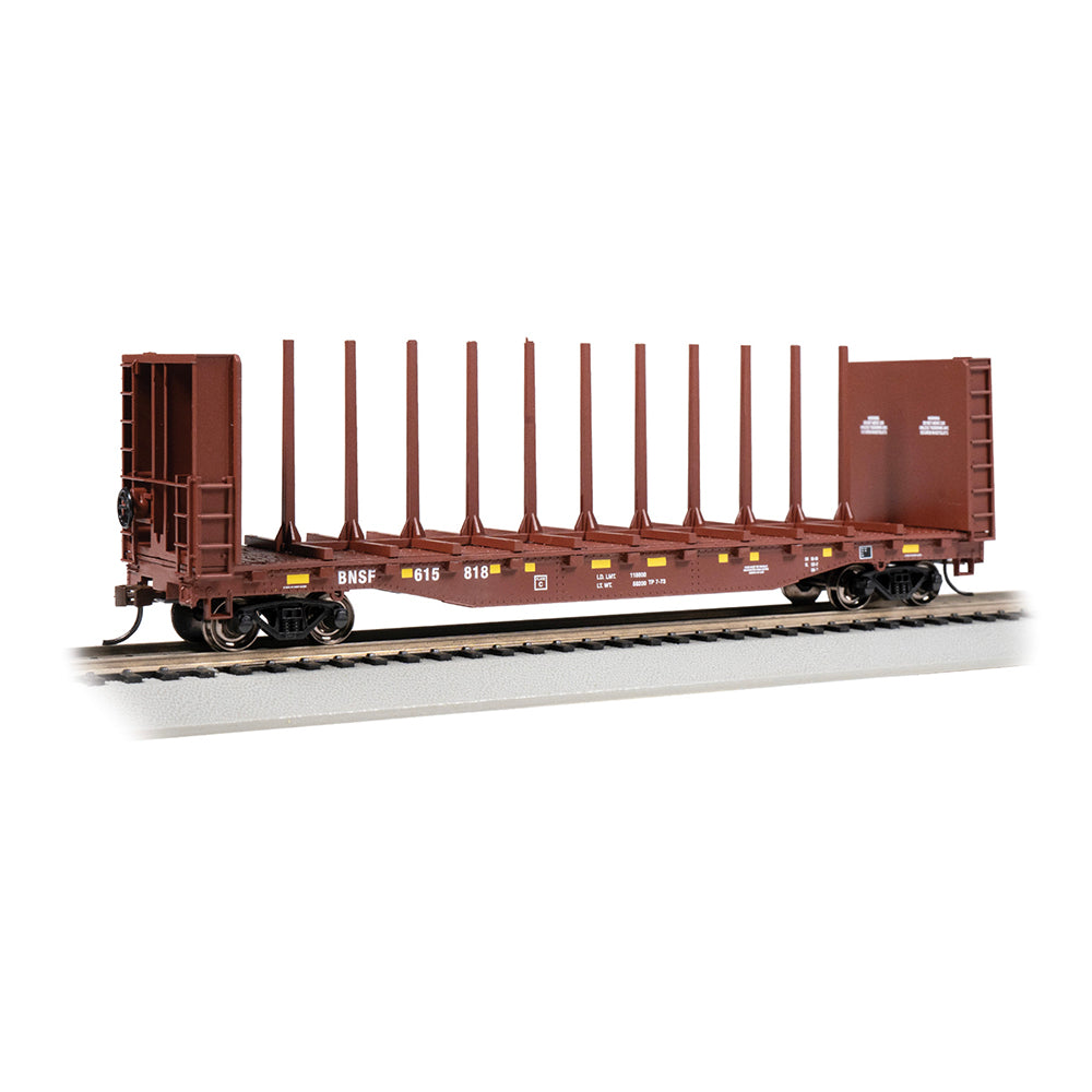Bachmann USA 52' Centre-Beam Flatcar with Bulkheads BNSF #615818 HO 12905