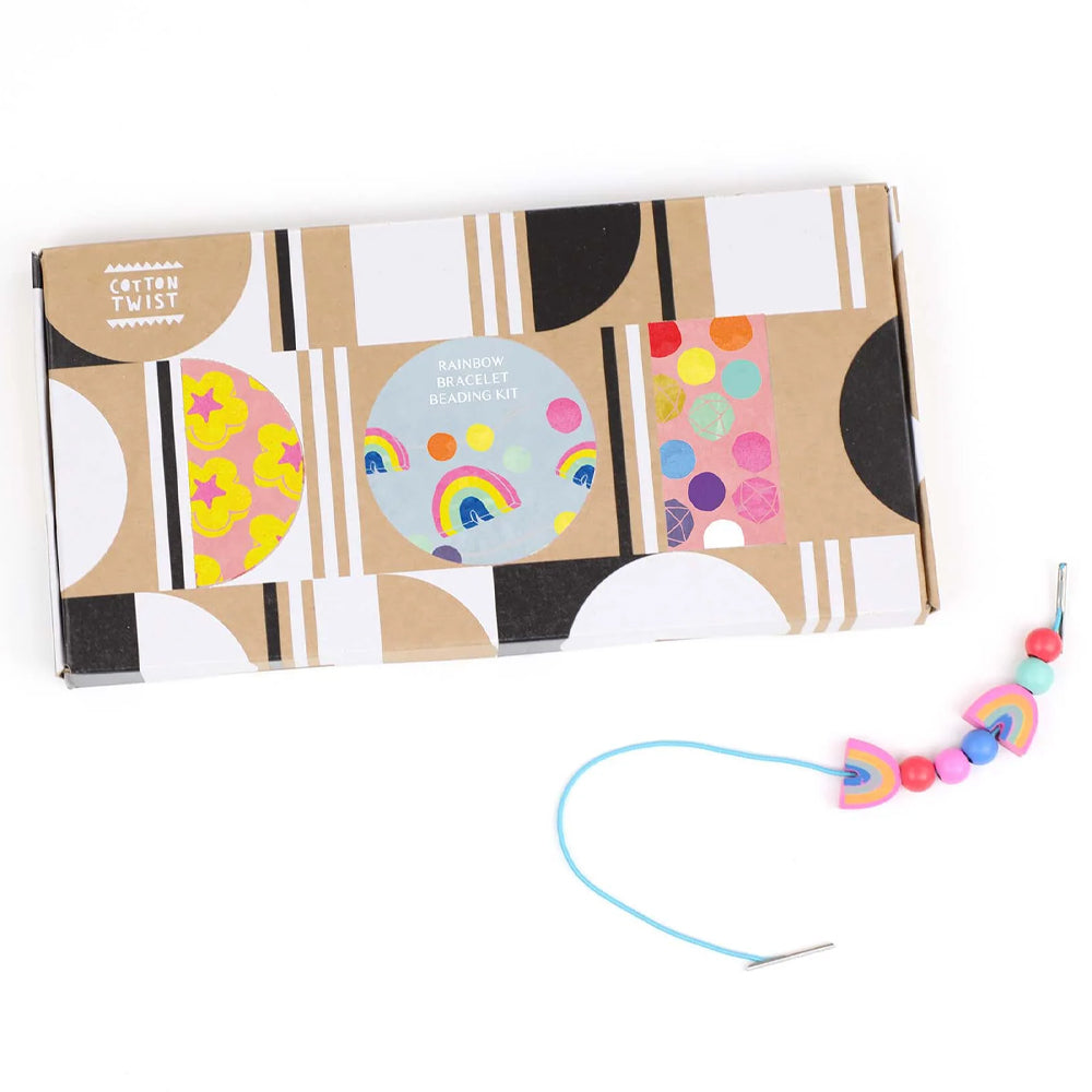 Cotton Twist Rainbow & Flower Bracelet Making Craft Kit