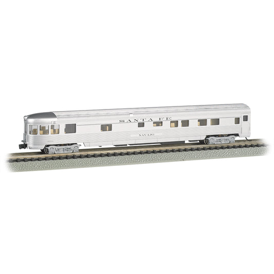 Bachmann USA 14551 85' Streamline Fluted Observation Car - Santa Fe (Lighted) N