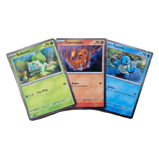 Pokemon TCG: Scarlet & Violet 3.5: 151 Bulbasaur Charmander Squirtle Promo Cards