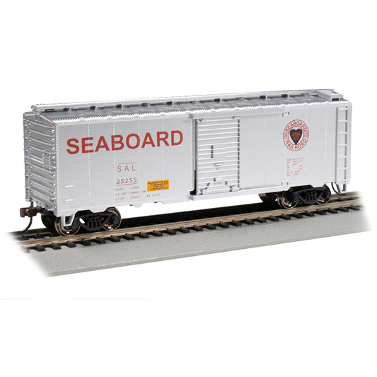 Bachmann USA PS1 40' Box Car - Seaboard #2525 - Beer Can (Silver) HO Gauge 16017