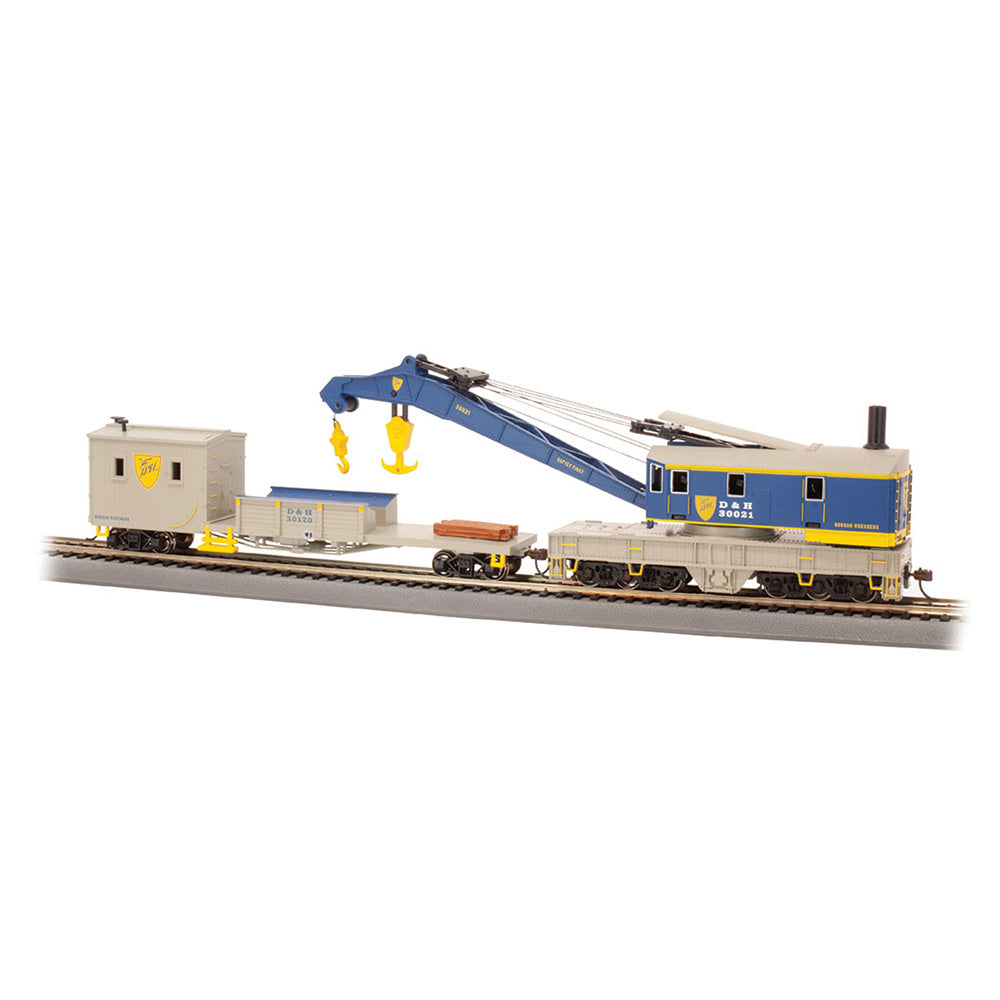 Bachmann USA 250-Ton Steam Crane & Boom Tender Delaware & Hudson HO 16103