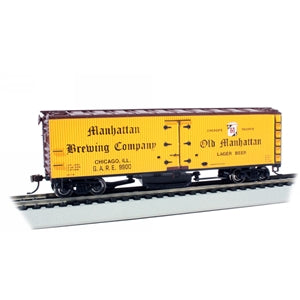 Bachmann USA Track Cleaning 40' Wood-Side Reefer Manhattan Brewing Co. #9900 HO 16334