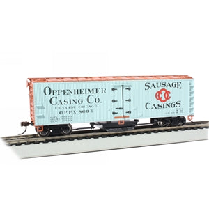 Bachmann USA Track Cleaning 40' Wood-Side Reefer Openheimer Casing Co. #8004 HO 16335