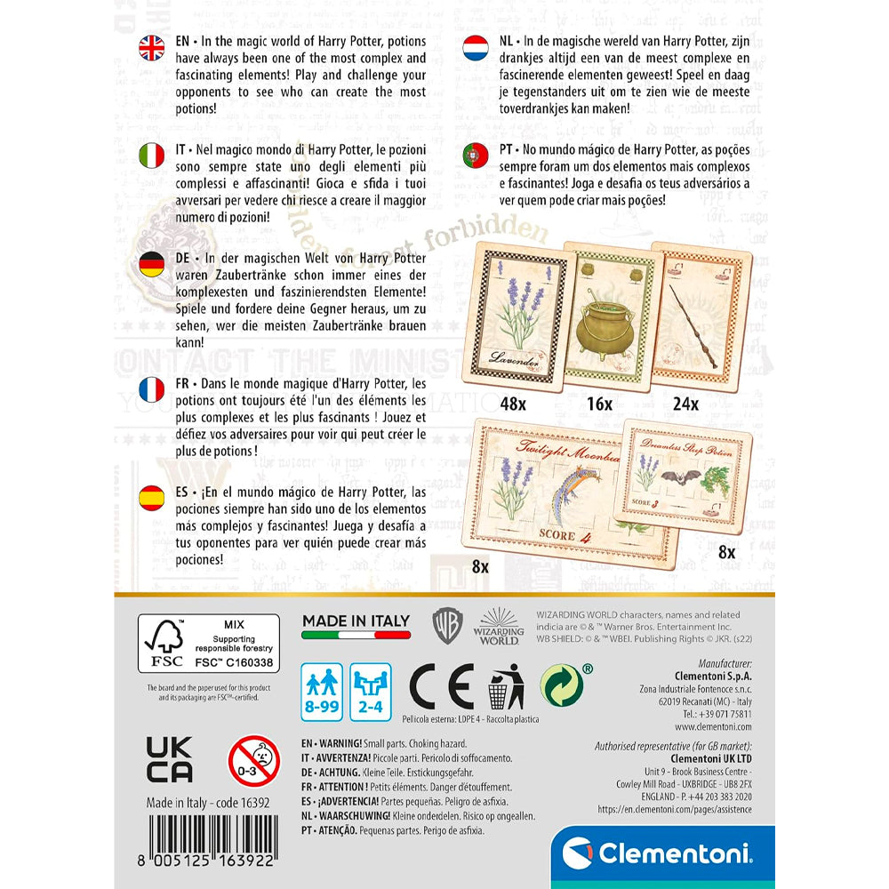 Harry Potter: Into The Cauldron Card Game Age 8+ 2-4 Players Clementoni