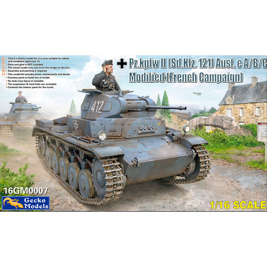 Gecko Pz.kpfw II (Sd.Kfz. 121) Ausf.c A-B-C 1:16 Tank Model Kit 16GM0007