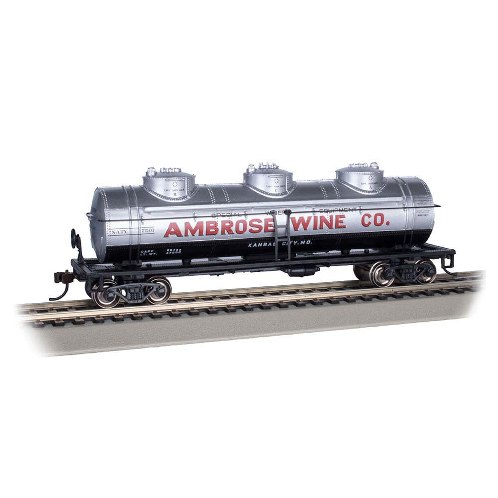 Bachmann USA 40' Three-Dome Tank Car - Ambrose Wine Co. #7501 HO Gauge 17111