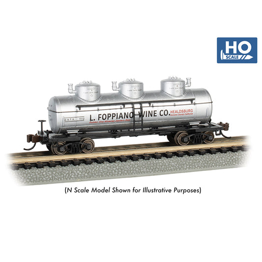 Bachmann USA 40' Three-Dome Tank Car - L. Foppiano Wine Co. #1112 HO Gauge 17114