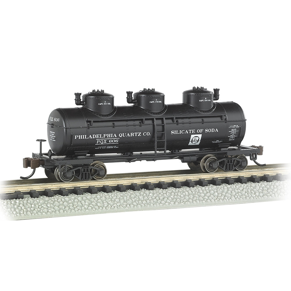 Bachmann USA 17151 3-Dome Tank Car - Philadelphia Quartz Co. N Gauge