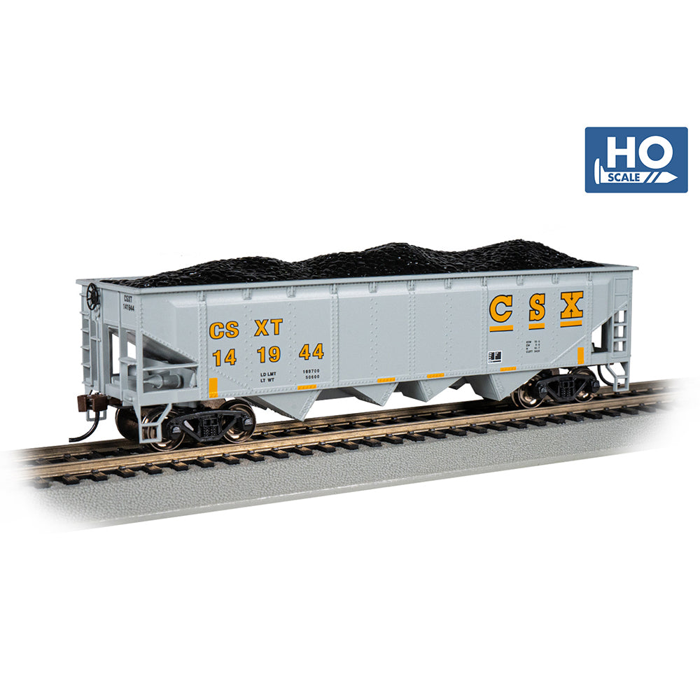Bachmann USA 40' Quad Hopper - CSX #141944 (Grey & Yellow) HO Gauge 17615