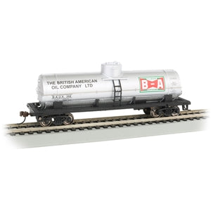 Bachmann USA 40' Single Dome Tank Car British American Oil (Silver) HO 17812