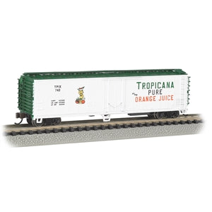 Bachmann USA ACF 50' Steel Reefer - Tropicana - White & Green N Gauge 17954