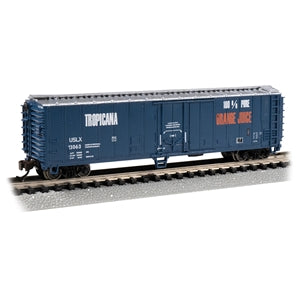 Bachmann USA ACF 50' Steel Reefer Tropicana #13063 Blue & Silver N 17960
