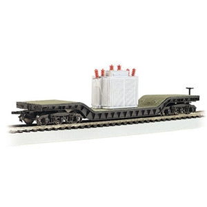 Bachmann USA 52' Centre-Depressed Flat Car - with Transformer HO Gauge 18348