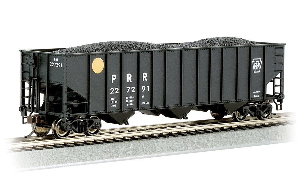 Bachmann USA 18724 3-Bay 100Ton Hopper Pennsylvania #227291 Yellow Ball HO Gauge