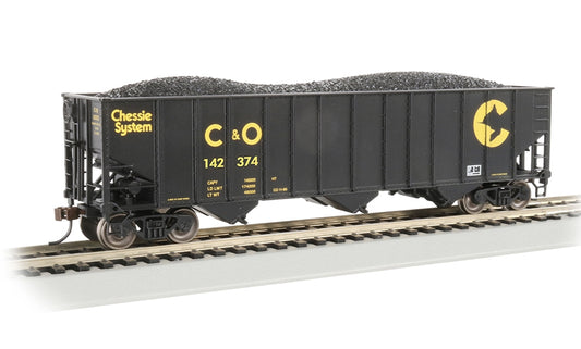 Bachmann USA 18729 3-Bay 100-Ton Hopper - Chessie System C&O #142374 HO Gauge