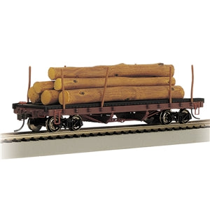 Bachmann USA ACF 40' Log Car with Logs - 1935-1960 Version HO Gauge 18849