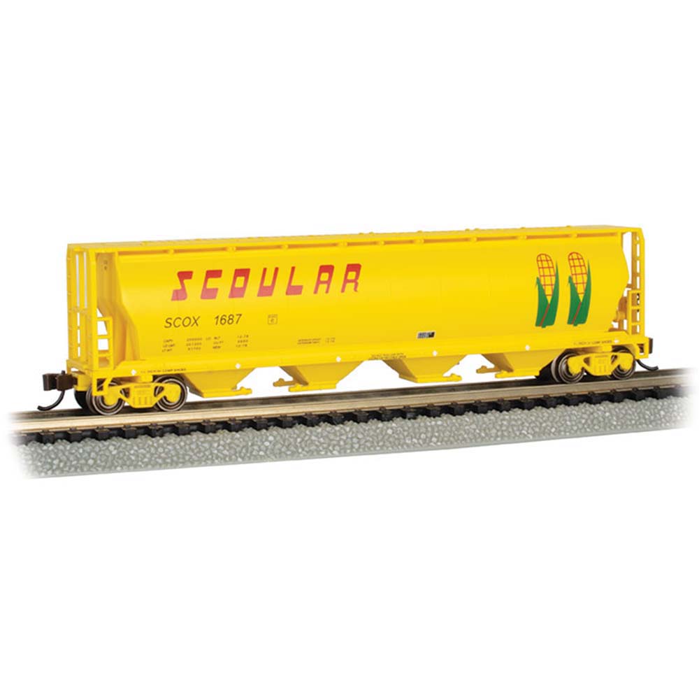 Bachmann USA Canadian 4-Bay Cylindrical Grain Hopper Scoular #1687 N 19160