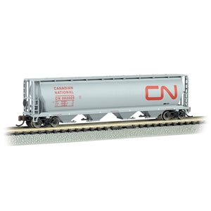 Bachmann USA Canadian 4-Bay Cylindrical Grain Hopper Canadian National N 19163