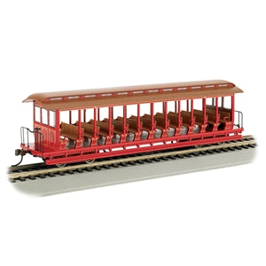 Bachmann USA Jackson Sharp OpenSided Excursion Car Seats Unlet Red Brown HO 19349