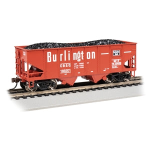 Bachmann USA 55 Ton 2-Bay USRA Outside Braced Hopper Burlington #189301 HO 19518