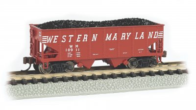 Bachmann USA USRA 55-Ton 2-Bay Hopper Western Maryland #10911 (Speed Lettering) N 19564