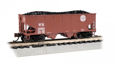 Bachmann USA USRA 55-Ton 2-Bay Hopper Western Maryland #10956 (Fast Freight) N 19566
