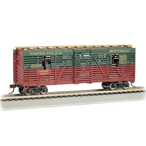 Bachmann USA 40' Stock Car - Christmas with Reindeer (Animated) HO Gauge 19704