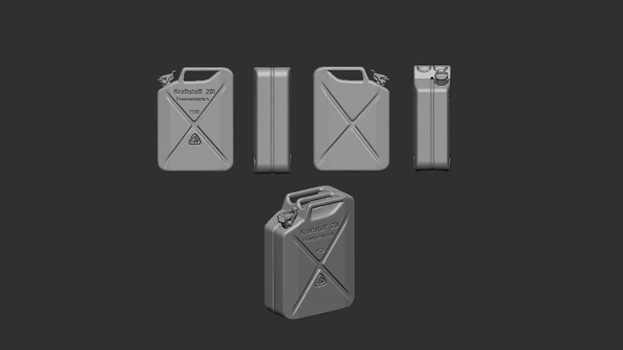 Art Scale 200-A72005 1:72 Jerry can 20 litre, German army WWII x 10 pcs 3D