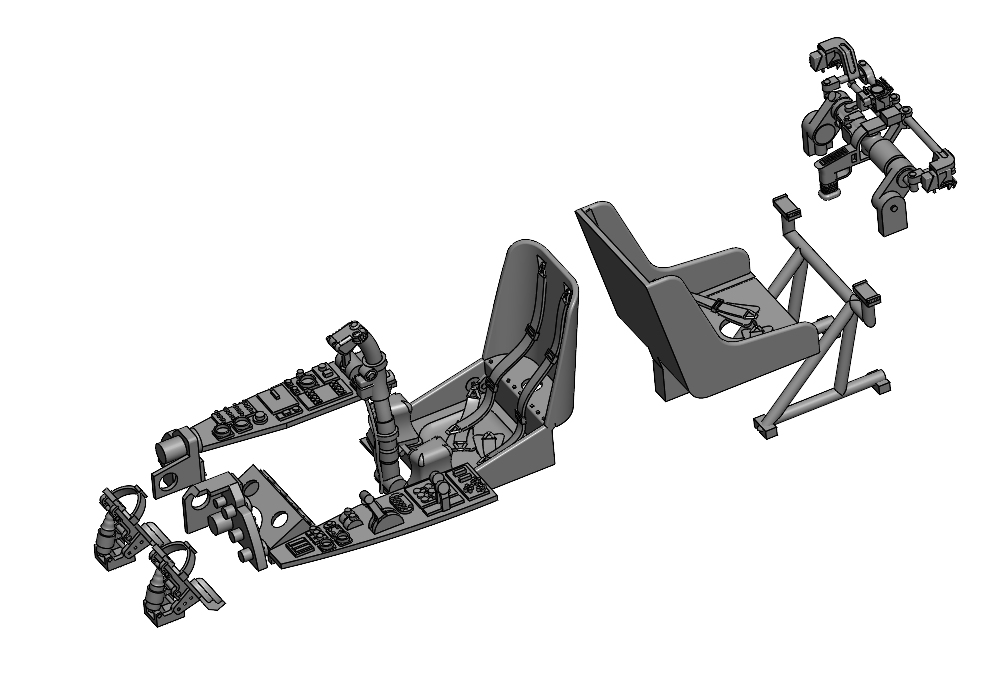 Art Scale 200-A72012 Messerschmitt Me-410A-1/U-2 Cockpit Interior Set 1:72